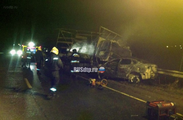 В Удмуртии в результате ДТП водитель и пассажир «Hyundai» сгорели в машине