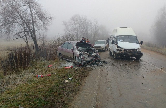 5 человек пострадали в ДТП с маршруткой и автомобилем в Тульской области