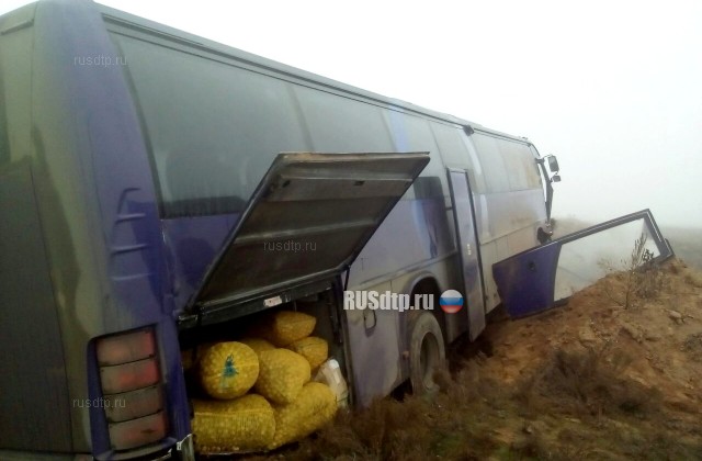 В Астраханской области автобус вылетел в кювет. Пострадали 3 человека