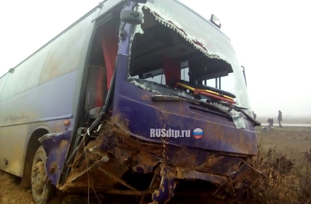 В Астраханской области автобус вылетел в кювет. Пострадали 3 человека