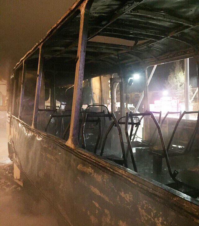 В Ноябрьске в результате ДТП взорвался автобус