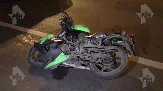 Момент гибели мотоциклиста на МКАД запечатлел видеорегистратор