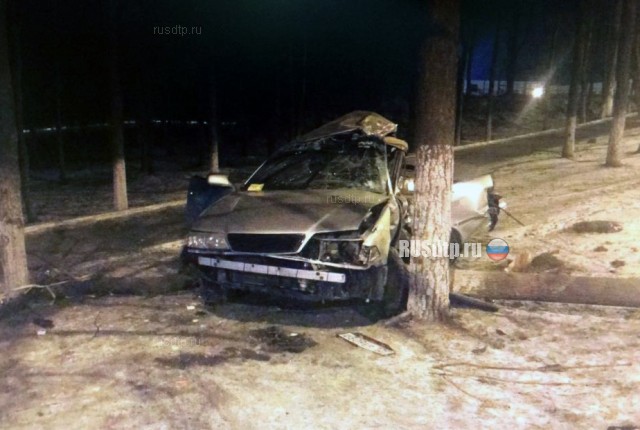 Toyota Mark II с людьми врезался в дерево в Артёме. Двое погибли