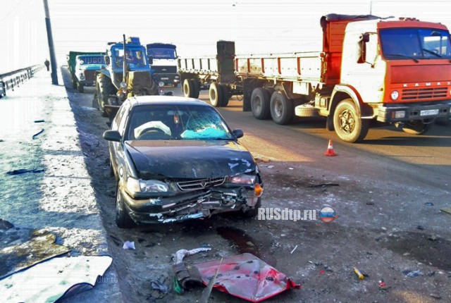 Видео массовой аварии в Омске с другого регистратора