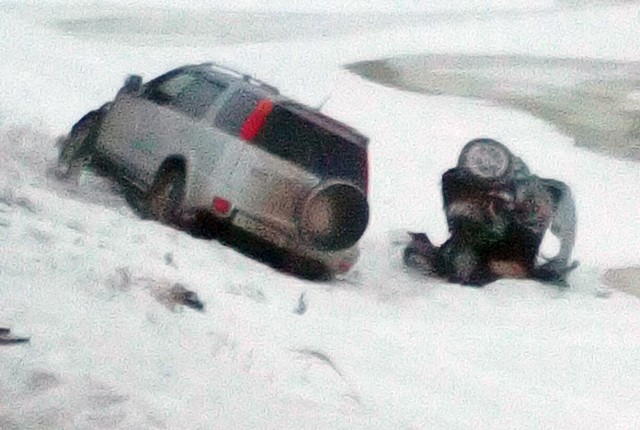 «Гранту» разорвало на части в результате ДТП на трассе «Сибирь»