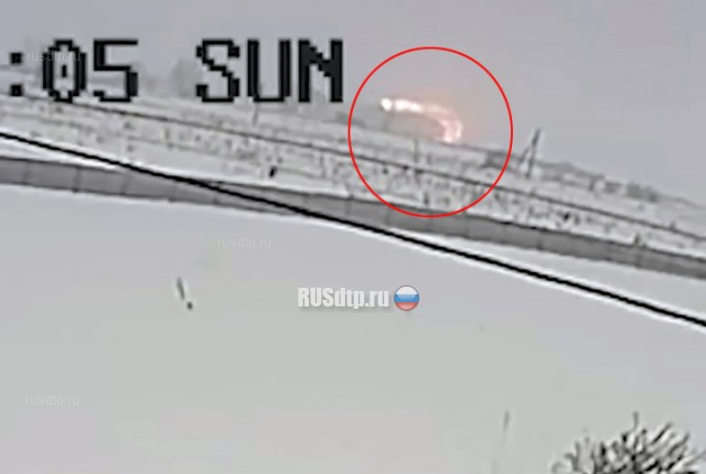 Падение самолета в Подмосковье запечатлел видеорегистратор