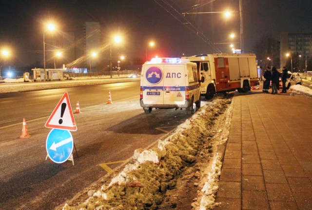 Женщина погибла в ДТП на Каширском шоссе в Москве
