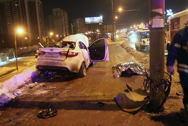 Женщина погибла в ДТП на Каширском шоссе в Москве
