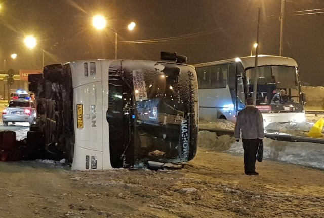 Два автобуса столкнулись на трассе М-4 «Дон» в Подмосковье