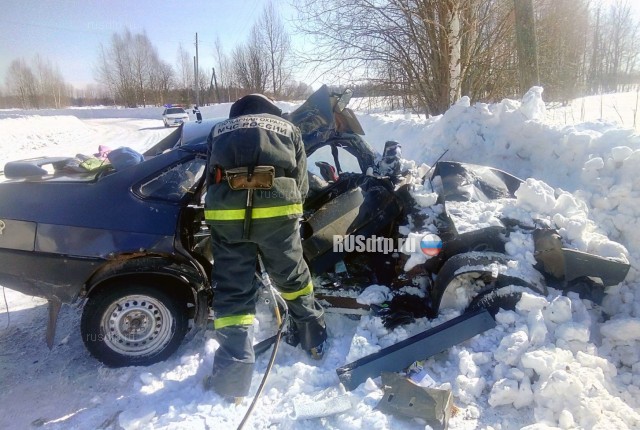 Женщина на ВАЗ-21099 погибла в ДТП с КАМАЗом в Кировской области