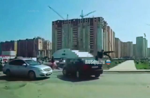 ДТП с мотоциклом на 40 лет Победы в Краснодаре попало на видео