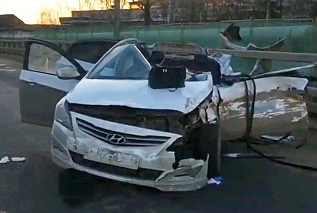 Водителю «Соляриса» оторвало голову в результате ДТП на Боровском шоссе