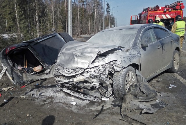 Серьезное ДТП произошло утром на Суоярвском шоссе в Петрозаводске