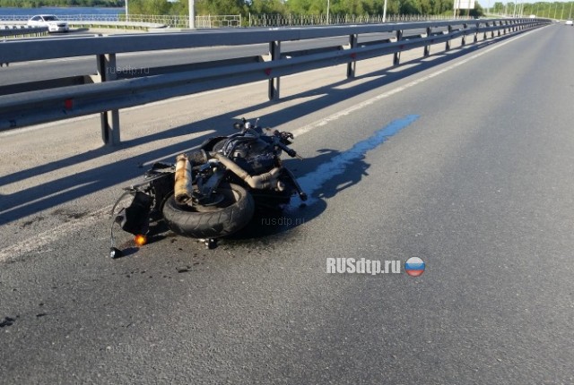 Видеорегистратор запечатлел гибель мотоциклиста на Северной окружной дороге Рязани