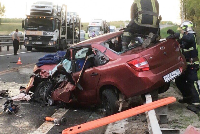 Водитель «Гранты» погиб в ДТП на Окружной автодороге Калуги