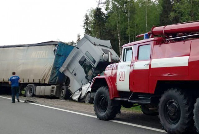Двое погибли в ДТП с фурой на трассе Москва – Архангельск