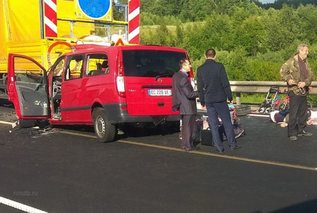 Микроавтобус с номерами Евросоюза попал в смертельное ДТП под Смоленском