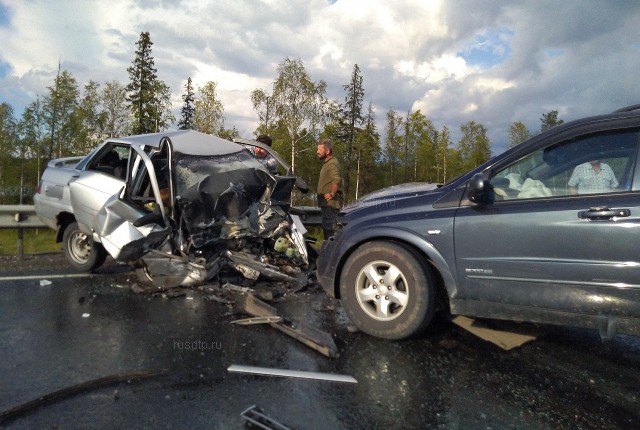 Пассажирка «Лады» погибла в ДТП на трассе М-8 в Архангельской области