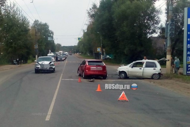 ДТП на Московском шоссе в Твери попало на видео