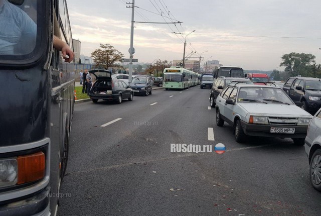 В Минске автобус без тормозов попал в ДТП