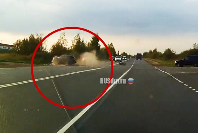 Момент аварии на Окружной Рыбинска запечатлел видеорегистратор