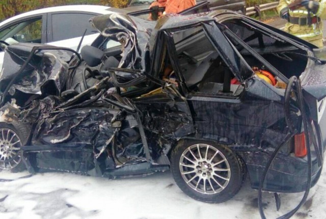 Один человек погиб в массовом ДТП на Ильинском шоссе в Новокузнецке
