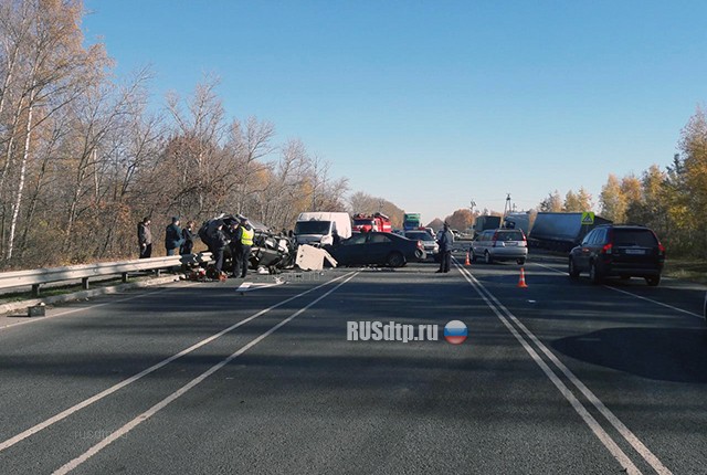 Два человека погибли в массовом ДТП на трассе М-5 в Спасском районе