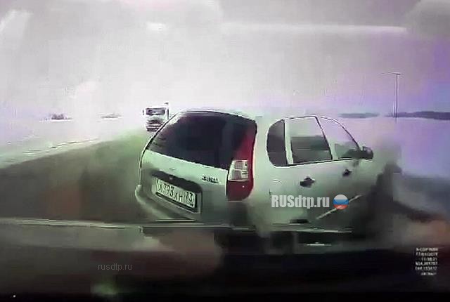 Момент гибели женщины в ДТП под Ульяновском запечатлел видеорегистратор