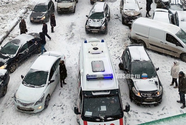 Видеорегистратор запечатлел момент массового ДТП на Симферопольском шоссе