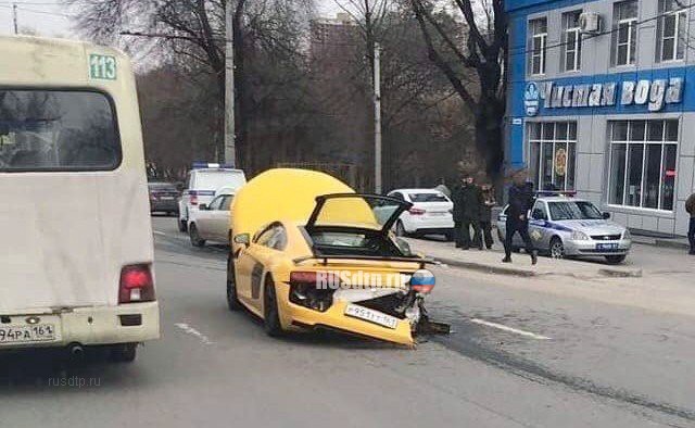 В Ростове-на-Дону спорткар разорвало от столкновения с КАМАЗом