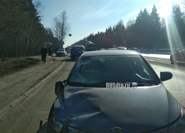 Момент смертельного наезда на пешехода на улице Худякова в Челябинске