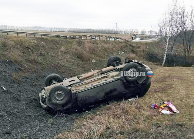 В Башкирии автоледи погибла, опрокинувшись на автомобиле в кювет