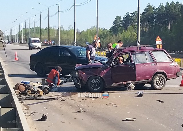 ВАЗ-2104 сбил дорожных рабочих на трассе М-2 «Крым»