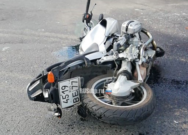 Момент смертельного ДТП с мотоциклом в Лобне запечатлела камера