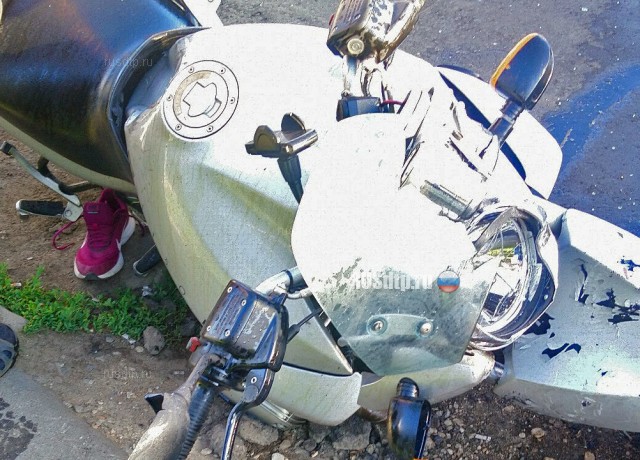 Момент смертельного ДТП с мотоциклом в Лобне запечатлела камера