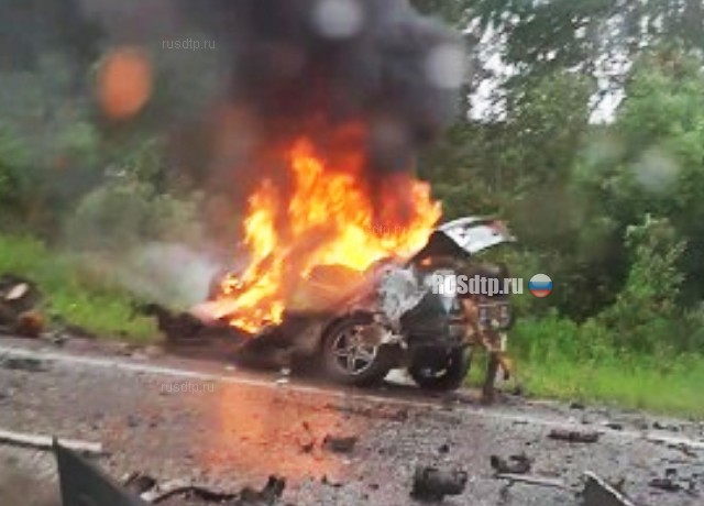 Водитель сгорел в своем автомобиле в результате ДТП на Серовском тракте