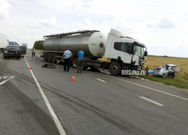 Житель Подмосковья погиб в массовом ДТП на трассе «Каспий» в Скопинском районе