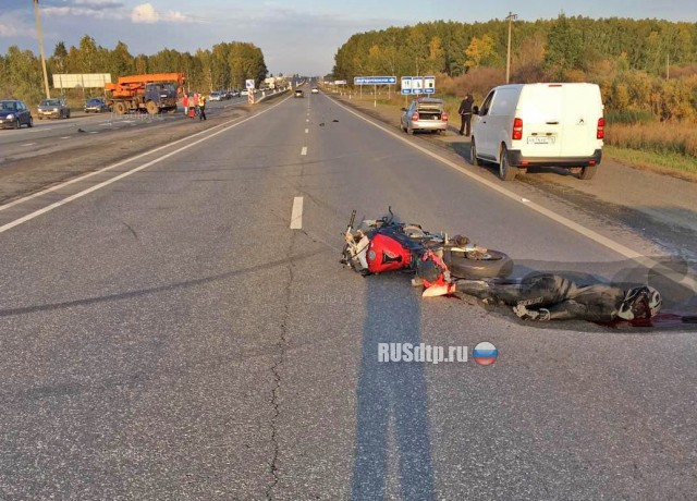 В Челябинской области в ДТП погиб мотоциклист