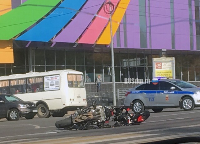 Момент смертельного ДТП с мотоциклистом в Чехове