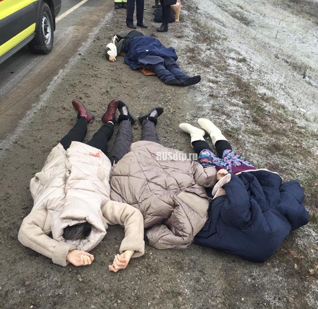 Момент смертельного ДТП в Татарстане, где погибли 4 человека