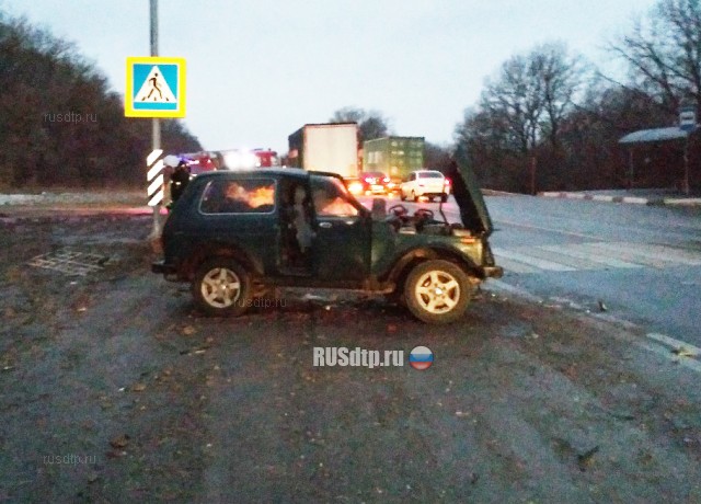 Водитель «Нивы» погиб в ДТП на трассе М-7 в Лысковском районе