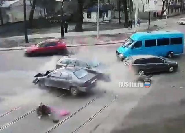 Массовое ДТП во Львове попало на видео