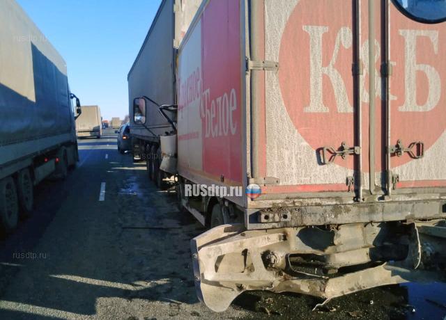 Водитель фургона погиб в массовом ДТП в Омской области