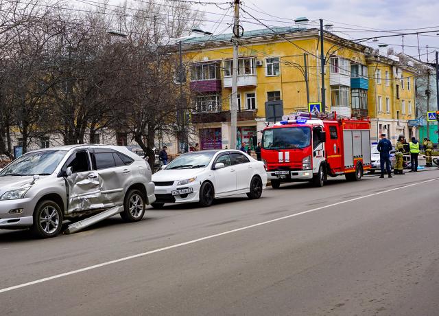 Момент гибели мотоциклиста в Комсомольске-на-Амуре. ВИДЕО