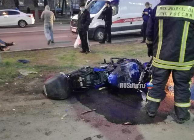 Момент смертельного ДТП с мотоциклистом в Москве