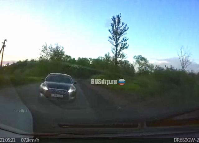 Момент ДТП с пьяным водителем на Юрьевском шоссе