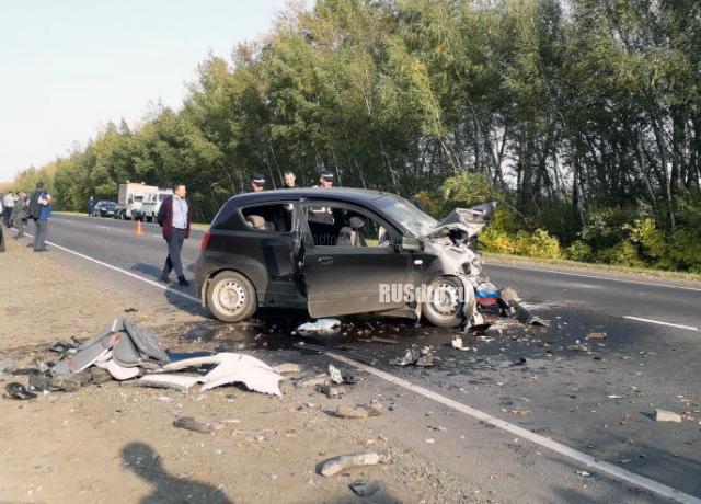 Момент смертельного ДТП с четырьмя погибшими в Рязанской области