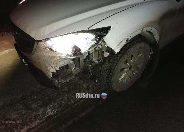 Два автомобиля сбили сидящего на дороге пешехода в Удмуртии