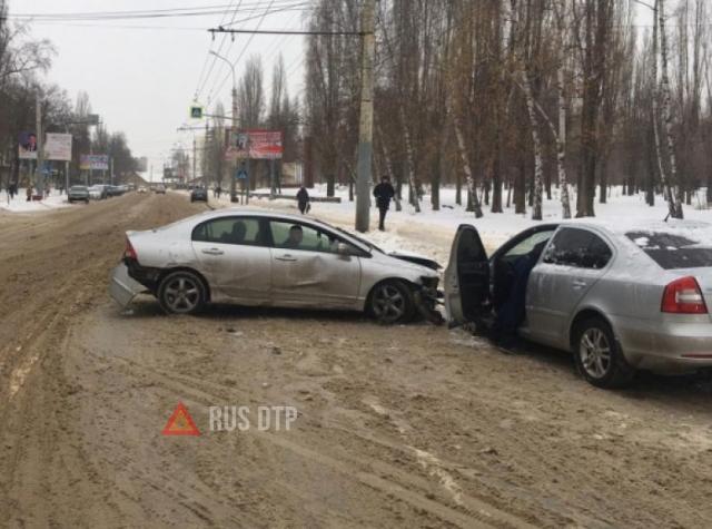 Момент ДТП с участием пьяного водителя в Воронеже