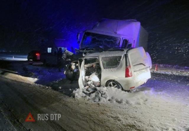 Четыре человека погибли в ДТП во время снегопада на Кубани